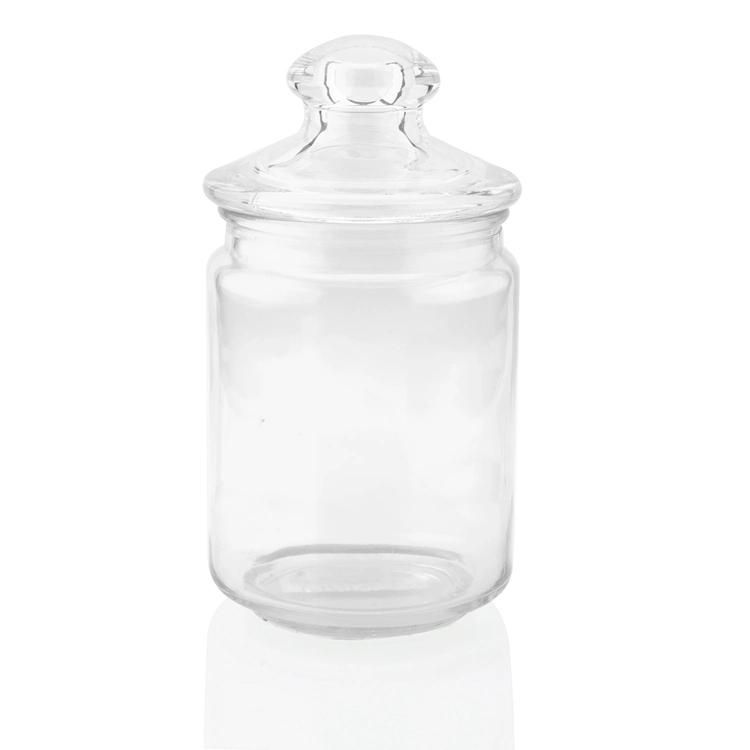 2300 Ml Matel Cover Glass Storage Jar for Grain and Portable