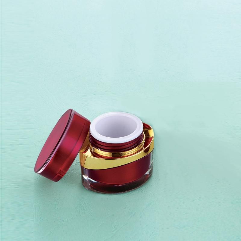 Manufacturer Luxury Cosmetic Container 20g 50g Empty Plastic Red Cream Jar for Skincare Jar Acrylic Cream Jar