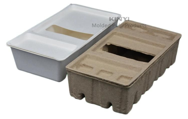 Custom Design Recyclable Molded Pulp Packaging Box with Insert Tray