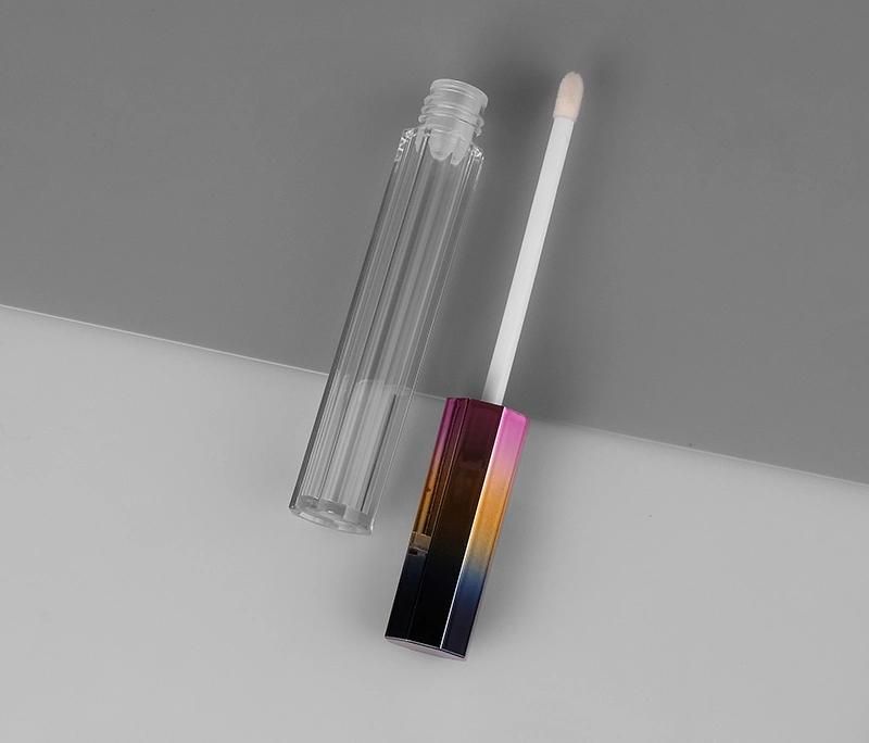 Unique Lip Gloss Tubes Clear Octangle Colorful Lid Liquid Lipstick Packaging Cosmetic Liptint Container Wholesales