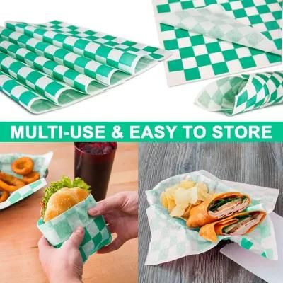 Personalized Logo Sandwich Burger Food Packaging Grease Proof Plain Eco Friendly Loaf Parchment Paper for Baking