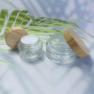 50g 100g 200g for Bukhoor Package/ Cream Package Bamboo Cap Glass Jar