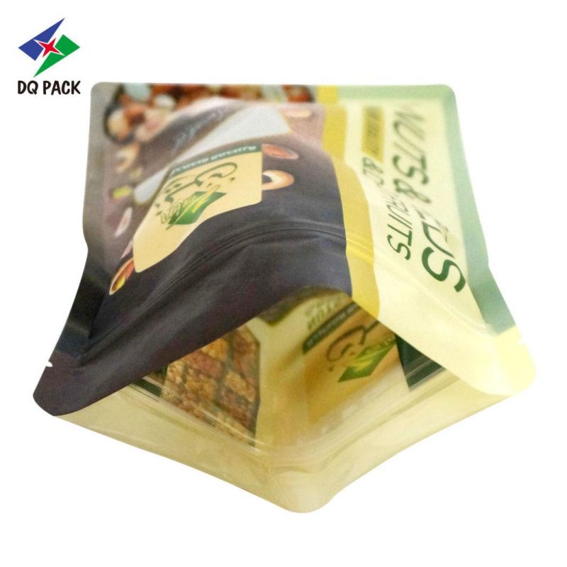 Customized Printing Stand up Zipper Pouch Flat Bottom Bag for Nuts and Seeds & Dried Fruits