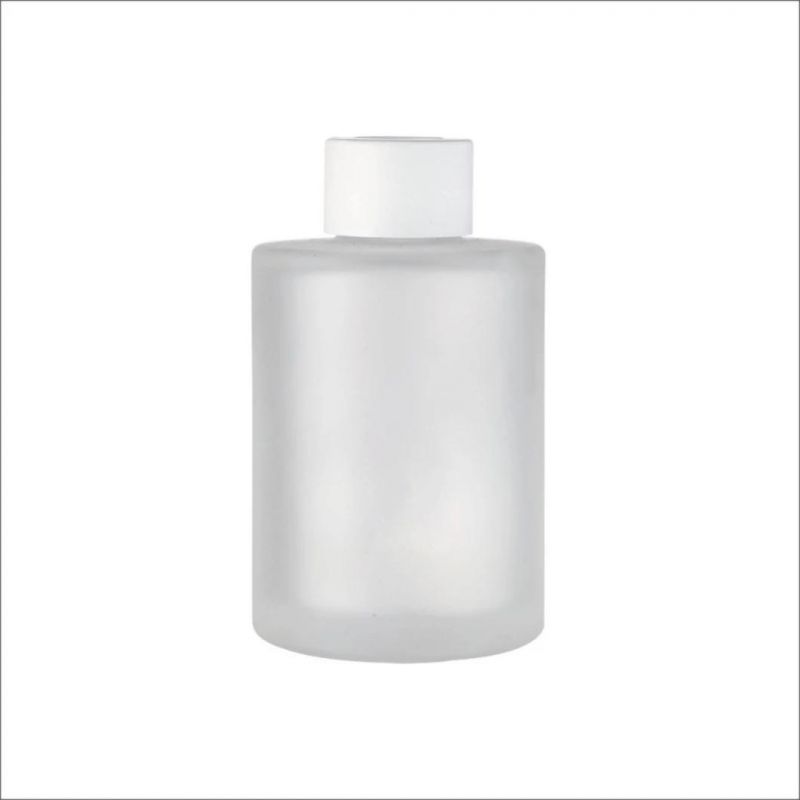 150ml Cylindrical Fragrance Bottle Reed Diffuser Frosting Glass Bottle Aluminum Lid Plastic Inner Plug