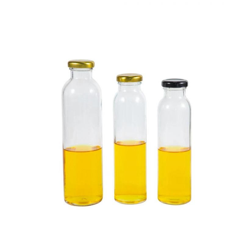 300ml Round Empty Juice Fruit Beverage Glass Bottles with Lug Lids