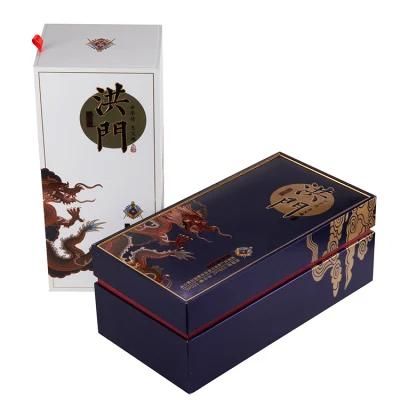 Firstsail High End Sublimation Single Presentation Liquor Wine Gift Box for Champagne Brandy Whiskey