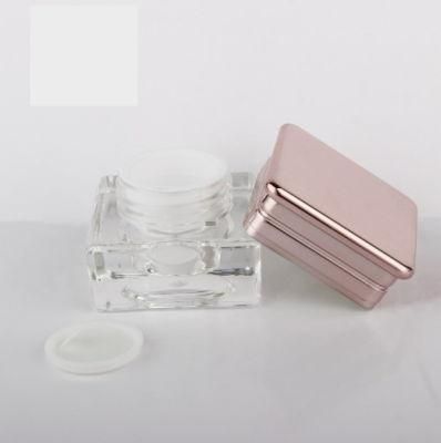 Square 3G Small Acrylic Cosmetic Sample Sack Packaging Container Jar for Cosmetic Packaging