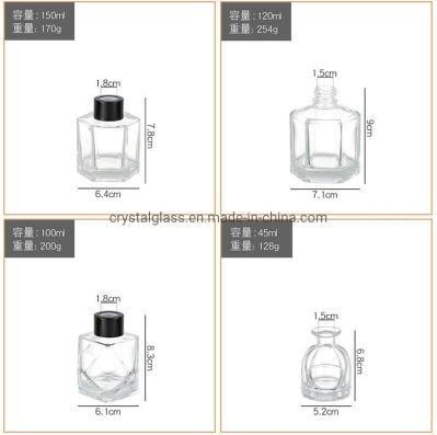 Free Sample 120ml Hexagon Aroma Car Perfume Diffuser Bottle Glass