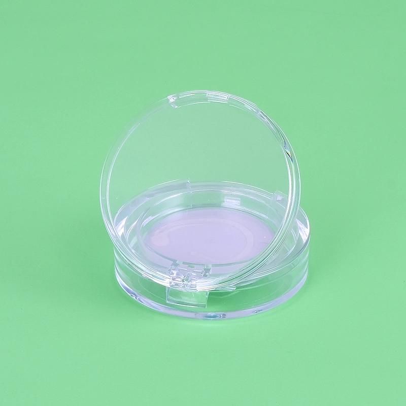 Customized Whloessale Transparent Makeup Case Cosmetic Powder Case Plastic Compact Case Foundation Case with Mirror