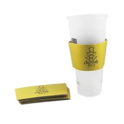 Hot Sale New Design Disposable Packaging White Cardboard Paper Drinks Cup Sleev