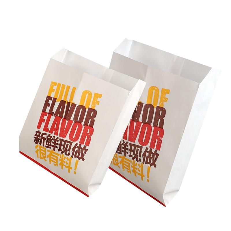 Food Packaging PE Coated White Kraft Paper Bag