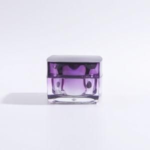 15g Luxury Double Wall Square Acrylic Cosmetic Cream Jars