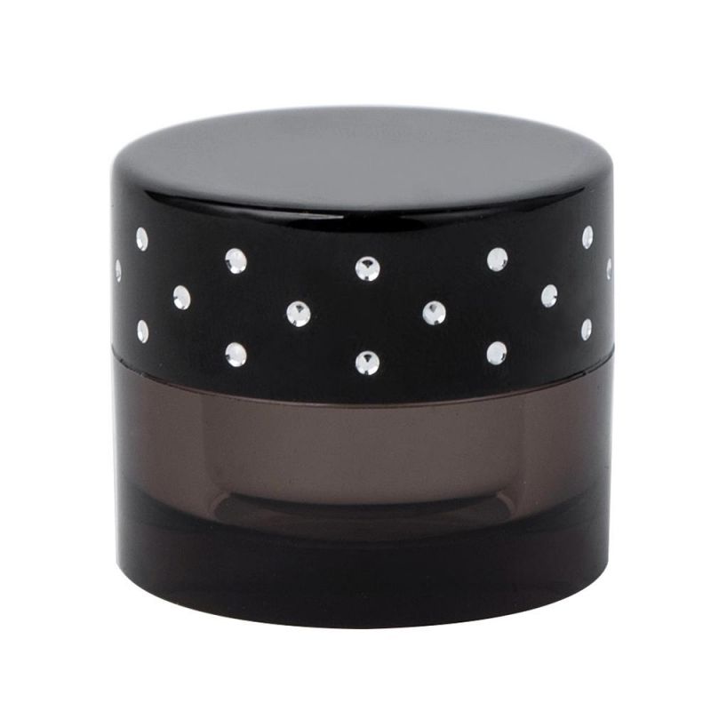 5g 15g Small Black Acrylic Diamond Jar