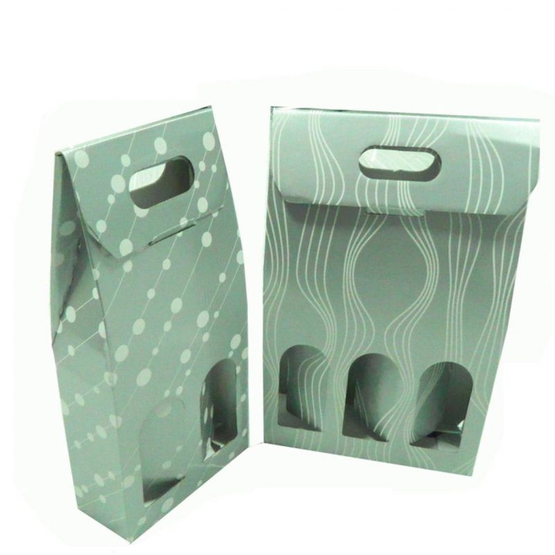 Folding Paper Cardboard Hard Wine Box with Holes