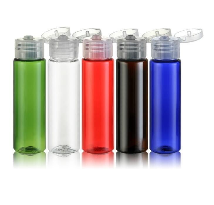 Blue Flip Cap Empty Plastic Travel Bottles Transparent Plastic Cosmetic Bottle for Cream Lotion Tube Green Blue 30ml 50ml