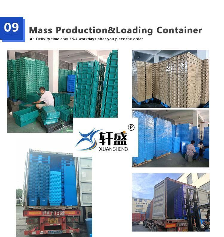 Warehouse Stackable Plastic Crate Nestable Plastic Turnover Box