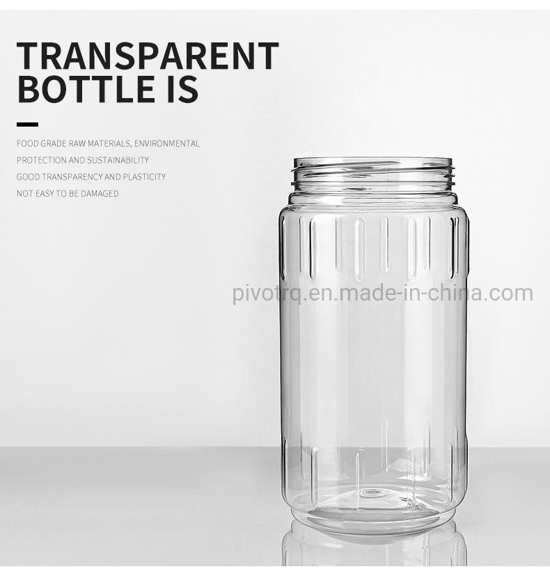1330ml Pet Transparent Plastic Bottle Wide Mouth Bottles Flower Tea Nuts Food Packaging Cans