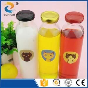 310ml Cylinder Glass Beverage Bottle with Metal Lug Cap