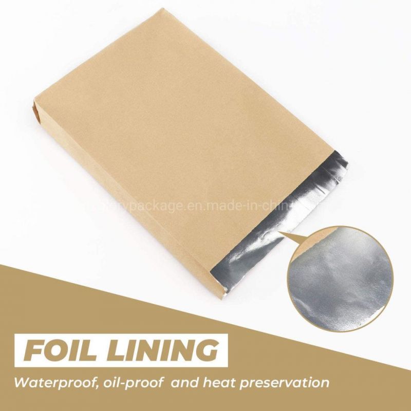 Food Packaging Fried Aluminium Foil Paper Bag Chicken Kebab Bag