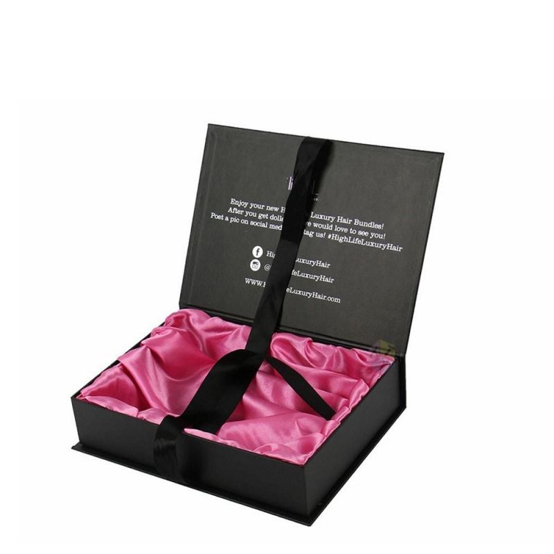 Custom Luxury Bundle Hair Extension Cardboard Packaging Box