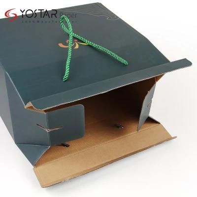 Customized Cardboard Paper Packaging Folding Gift Box with Handle