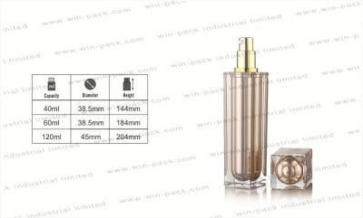 40ml 60ml 120ml Winpack High Quality Square Acrylic Lotion Sprayer Bottle