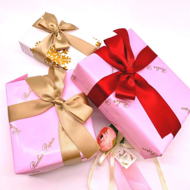Factory Custom Printed Coated Wrapping Paper for Birthday Gift Wrapping