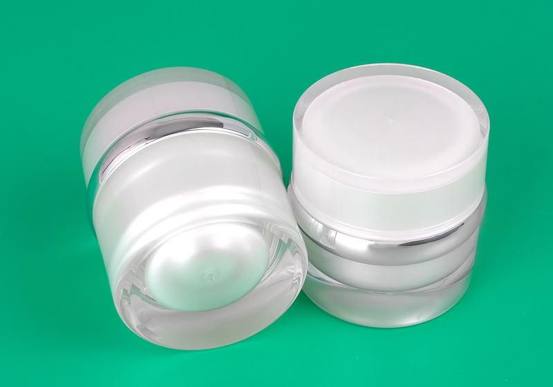 Hot Selling Luxury Unique 30g 50g Cosmetic Jar Acrylic Jar Plastic Jar Cream Jar with Hand Pull Gasket