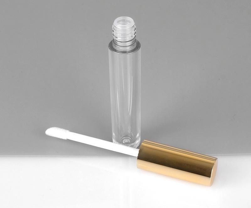 Bulk Price Luxury 2ml Custom Gold Top Lip Gloss Packaging Clear Lip Gloss Tube with Gold Wand Gold Lip Gloss Wand Tubes