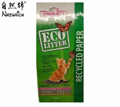 5kg 10kg Cat Litter Packing Paper Bag with Handle Eco-Friendly Packaging Bag