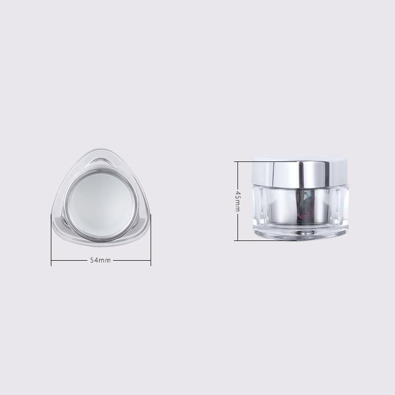 Latest Design 20g Empty Cosmetic Packaging Unique Shape Luxury Cream Acrylic Skincare Container Plastic Jar