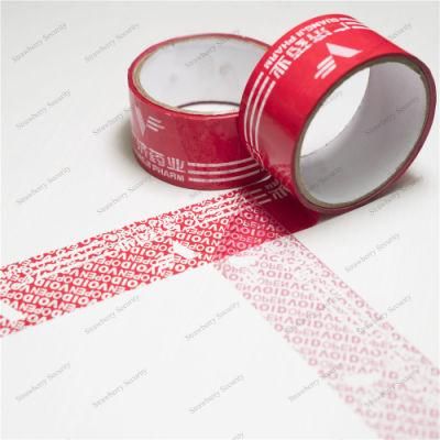 Pet Void Packaging Sticker Toatl Transfer Tamper Evident Proof Security Tape