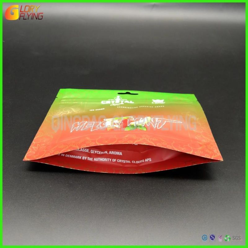 Plastic Resistant Zip Lock Tobacco Packaging Bags, Three Side Sealed Bag Packaging for Tobacco Cigarette