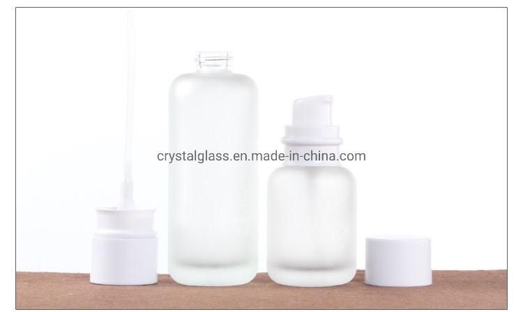 50ml 110ml 150ml White Glass Cosmetic Bottle for Body Lotion