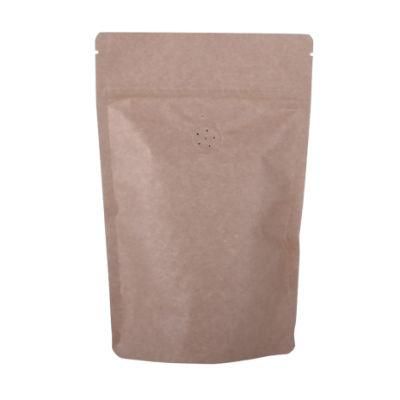 250g 8oz Compostable Kraft Paper Printed Coffee Bags