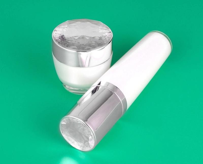 50g 100ml Elegant White Acrylic Plastic Cream Jar for Sink Care Cosmetic Jar