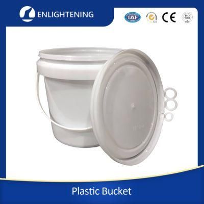 White Pails and Lids Heavy Duty Buckets for Storage