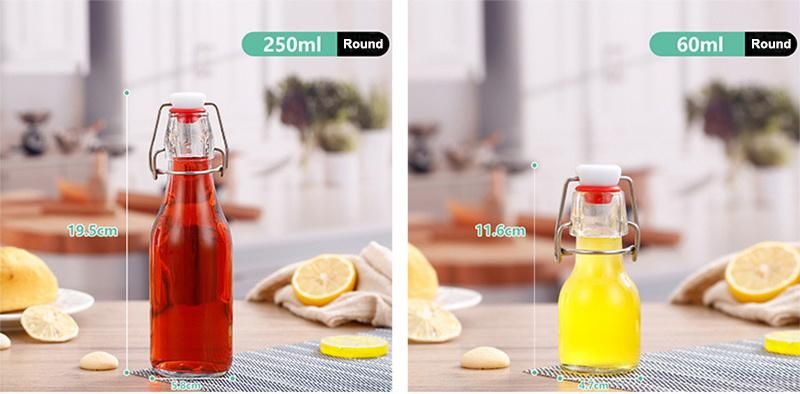 1L Packaging Glass Bottles with Swing Ceramic Top Cap