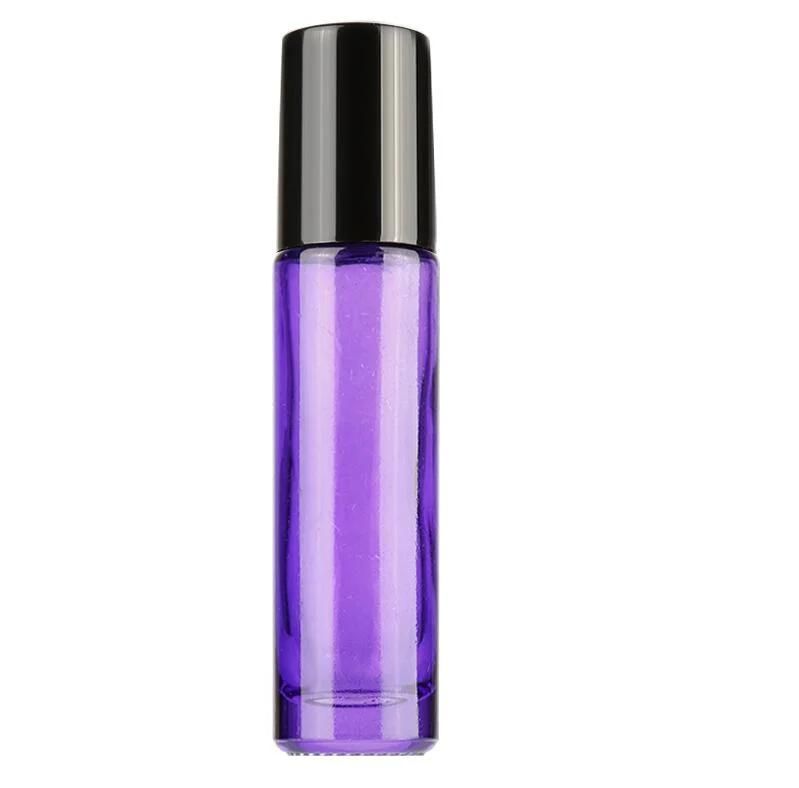 10ml Roller Ball Empty Perfume Roll on Ball Glass Bottles Essential Oil Bottle Portable Stainless Steel Bottle