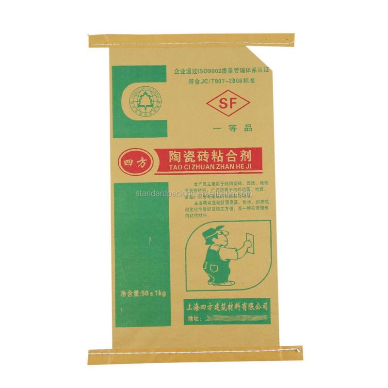 Low Price Mortar Bag Custom Kraft Paper Internal Valve for Gypsum Powder