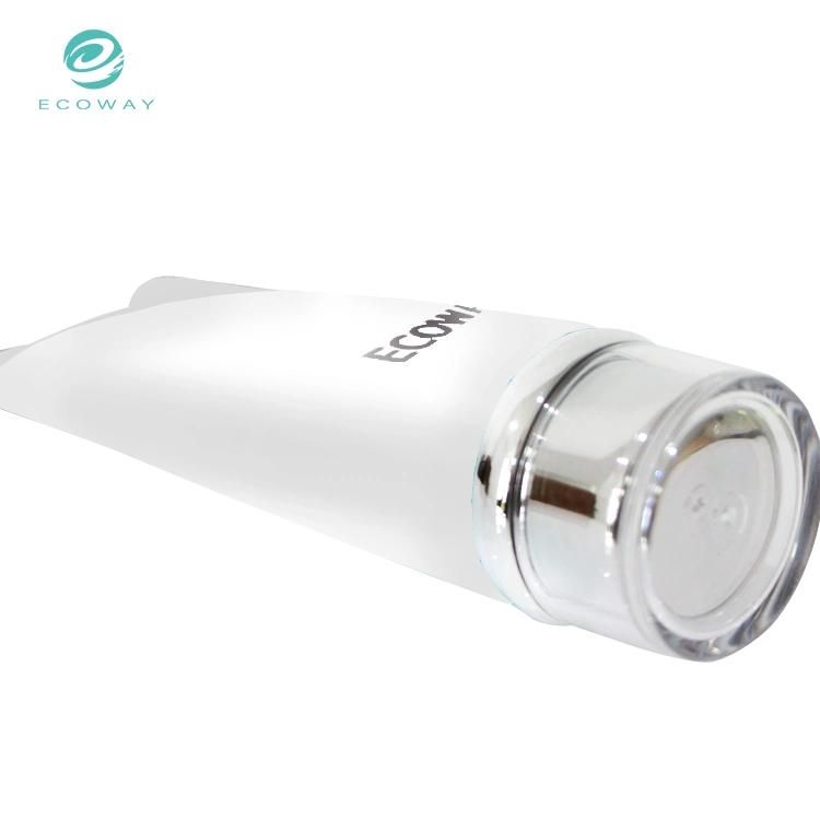 Biodegradable 50ml White Plastic Packaging Soft Cosmetic Aluminum Tube