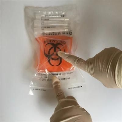 Plastic Plastic Resealable Lab Biohazard Medical Specimen Transport Bags