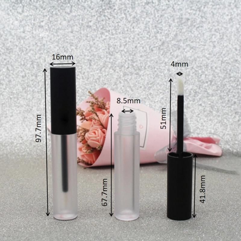 2ml High Quality Black Frosted Low MOQ in Stock Ready to Ship Clear Empty Lipgloss Tubes Empty Lip Gloss Tube