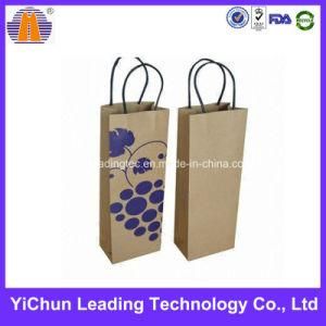 Promotional Customized Handle Wine Packaging Paper Bag