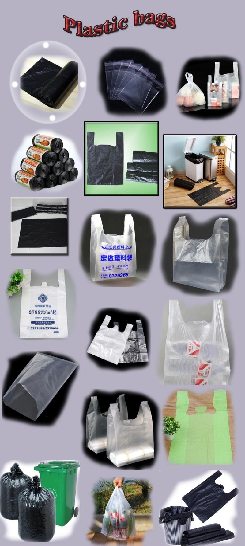 LDPE/HDPE Rubbish Bags on Roll