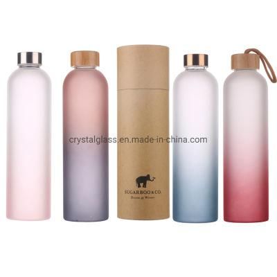 500ml Kombucha Packaging Glass Bottle with Bamboo Lid Wholesale