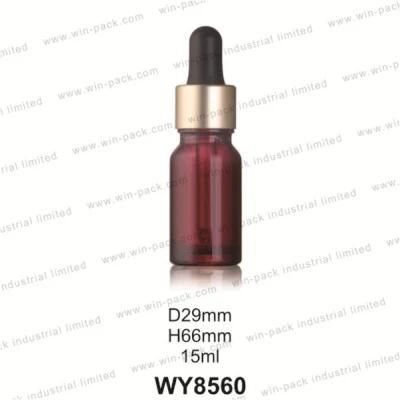 Hot Sale 30ml China Manufacturer of Amber Glass Dropper Bottles with Black Rubbers for Serum