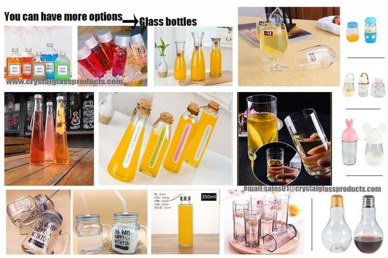 250ml 350ml 500ml Beverage Glass Bottle Juice Bottle and Beverage Bottle with Screw Lids