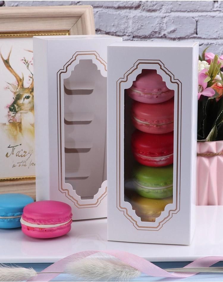 Luxury Macaron Cake Box Custom Packaging Biodegradable Disposable Macaron Food Box Package Box Bakery Container