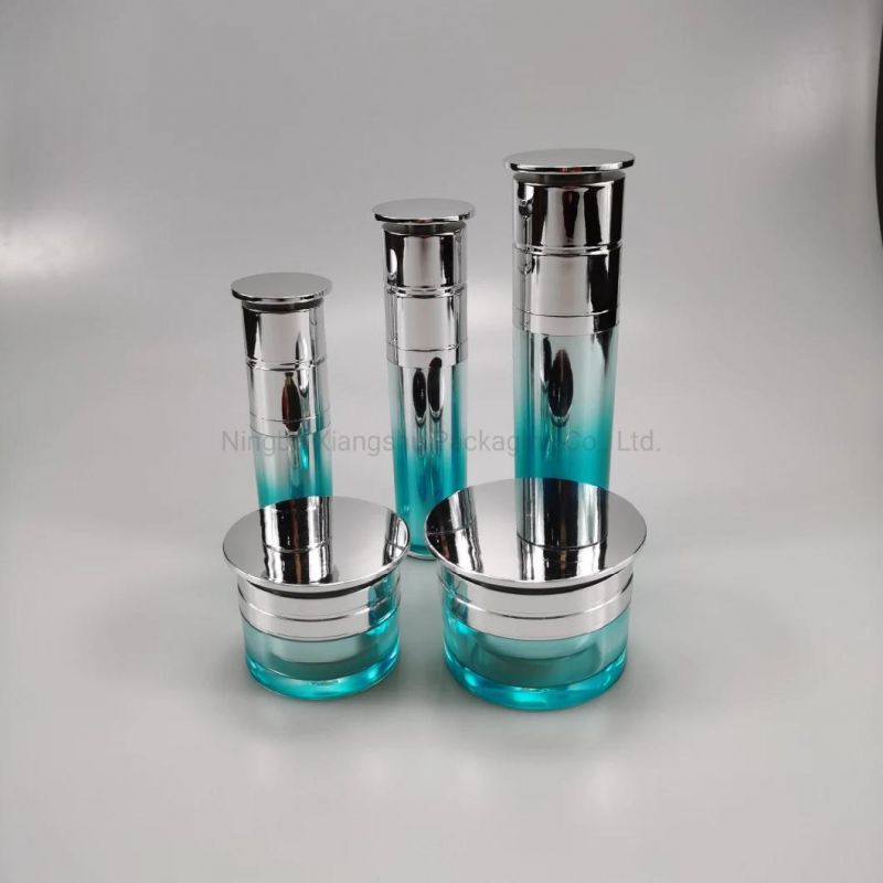 Luxury High End Square Airless Bottle Golden Shoulder Vacuum Bottle